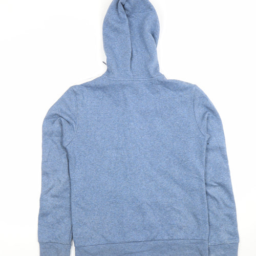 Adidas Women Blue Full Zip Hoodie Size S 8-10 Cotton Blend