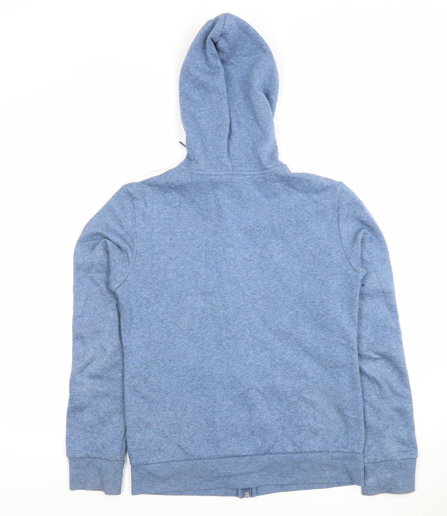 Adidas Women Blue Full Zip Hoodie Size S 8-10 Cotton Blend