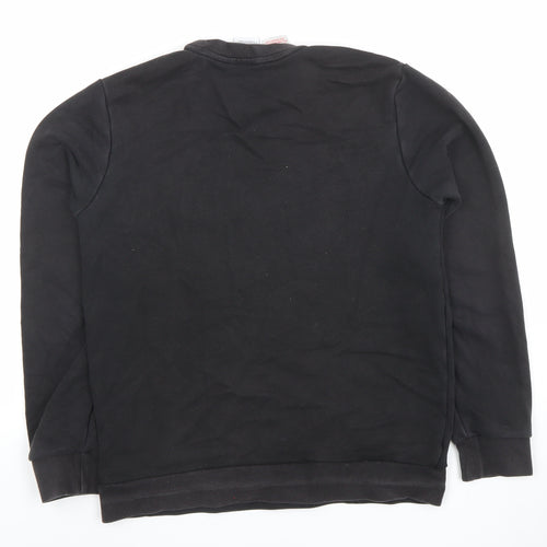 Adidas Boys Black 13-14 Years Crew Neck Pullover Sweatshirt