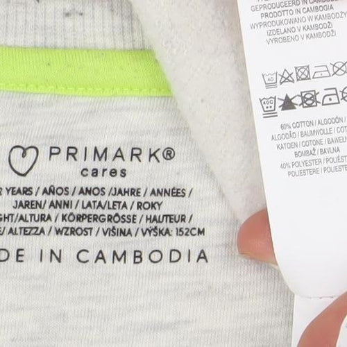 Primark Boys Beige Harlem New York City Pullover Sweatshirt Size 12 Years