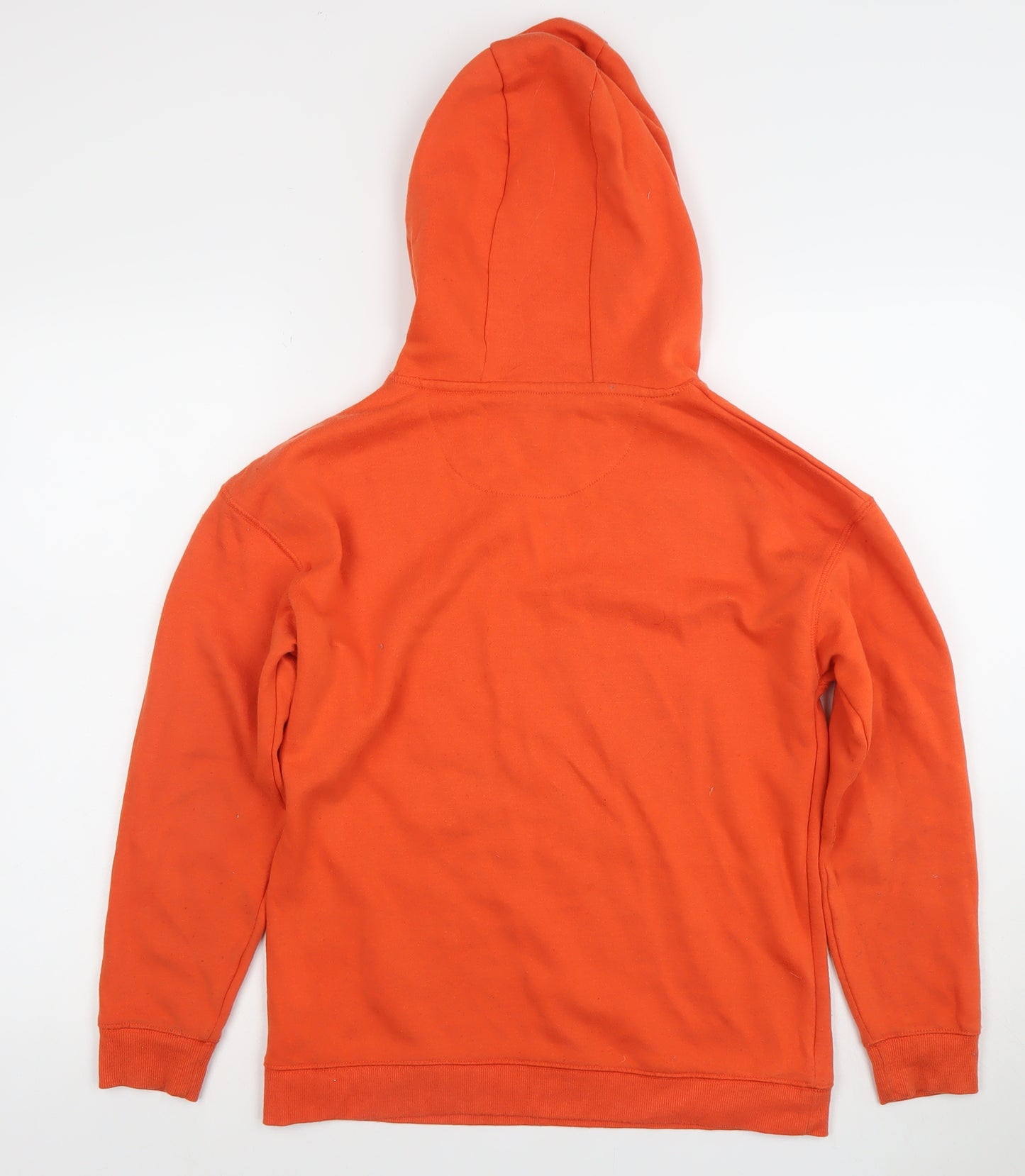 Primark Boys Orange Pullover Hoodie 12-13 Years Graphic Print Cotton Blend