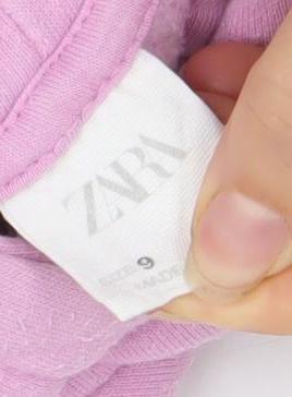 ZARA Girls Pink Hoodie Size 9 Years Cotton Blend Pullover