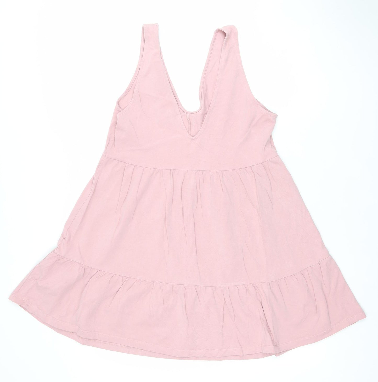 ASOS Women’s Pink Sleeveless Skater Dress Size 14 Cotton Stretch