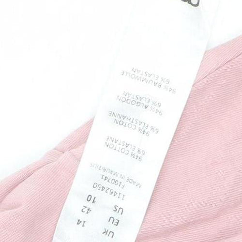 ASOS Women’s Pink Sleeveless Skater Dress Size 14 Cotton Stretch