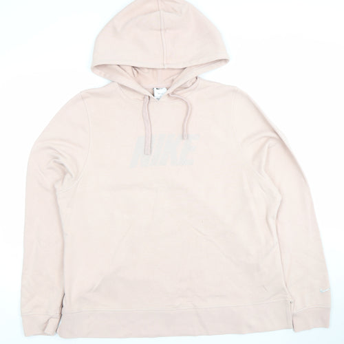 Nike Women's Beige Dri-Fit Pullover Hoodie Size L