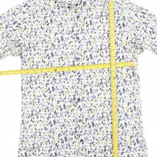 Desoto Men's Multicoloured Floral Short Sleeve Cotton Button-Up Shirt M