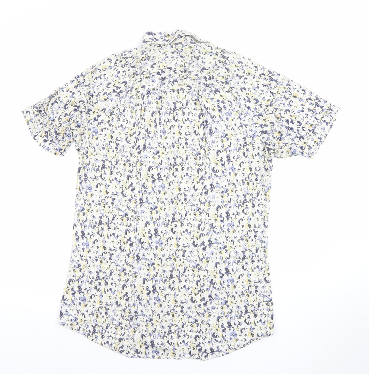 Desoto Men's Multicoloured Floral Short Sleeve Cotton Button-Up Shirt M