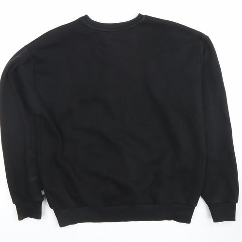 Puma Men’s Black Medium Pullover Sweatshirt Crew Neck Logo Fleece