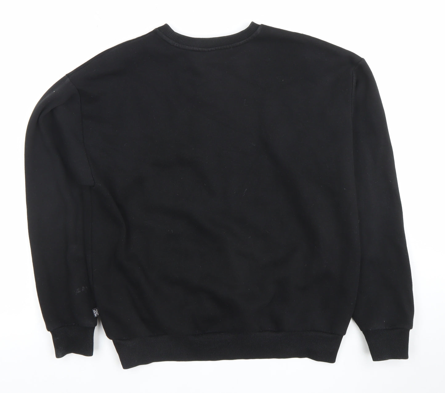 Puma Men’s Black Medium Pullover Sweatshirt Crew Neck Logo Fleece