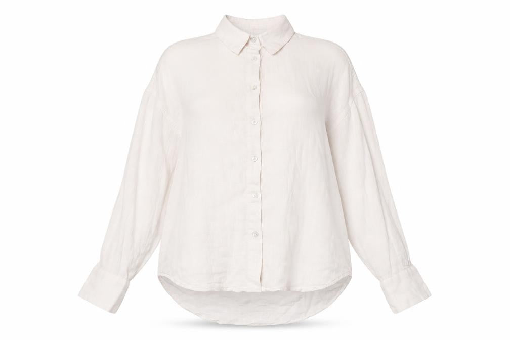 Pull&Bear Women’s Ivory Cotton Button-Up Shirt Size S