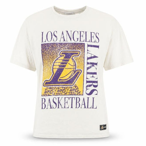 NBA Los Angeles Lakers White Women's XL T-Shirt Short Sleeve 100% Cotton