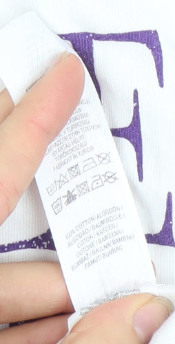 NBA Los Angeles Lakers White Women's XL T-Shirt Short Sleeve 100% Cotton