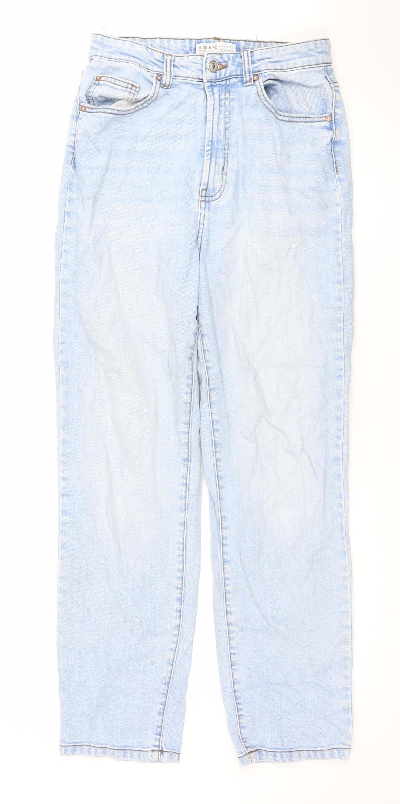 Primark Women's Blue Straight Denim Jeans Size 10 Regular Fit