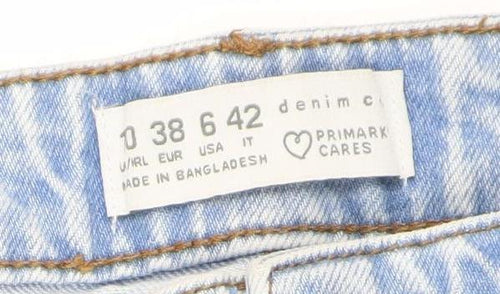 Primark Women's Blue Straight Denim Jeans Size 10 Regular Fit