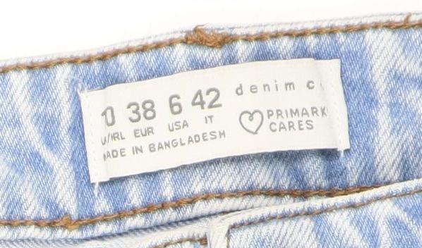 Primark Women's Blue Straight Denim Jeans Size 10 Regular Fit