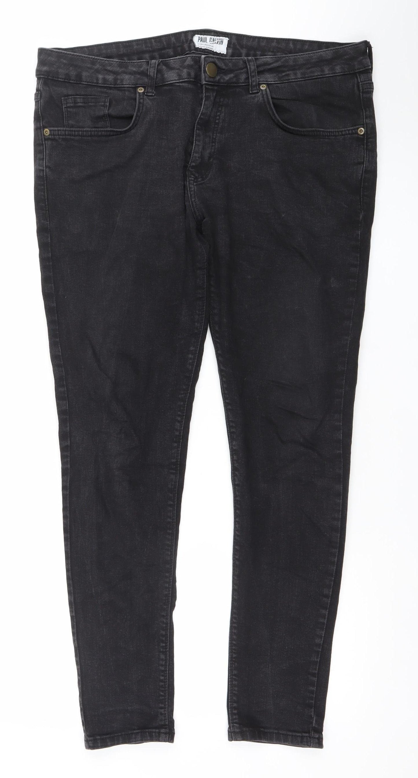 Paul Smith Men's Black Regular Fit Straight Jeans 36W 32L