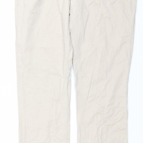 Dunnes Stores Beige Women's Straight Jeans Size 14L Cotton Blend Classic Fit
