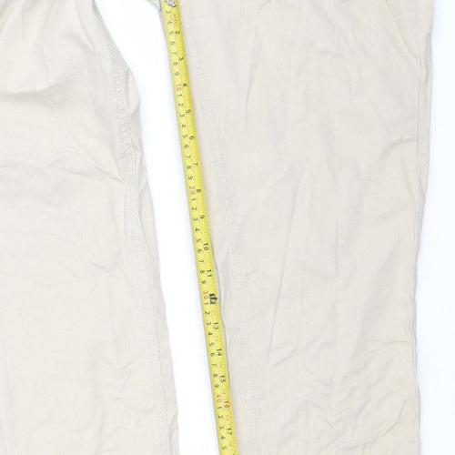 Dunnes Stores Beige Women's Straight Jeans Size 14L Cotton Blend Classic Fit