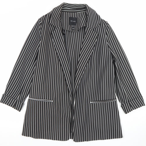 New Look Women's Black Pinstripe Blazer Jacket UK 10