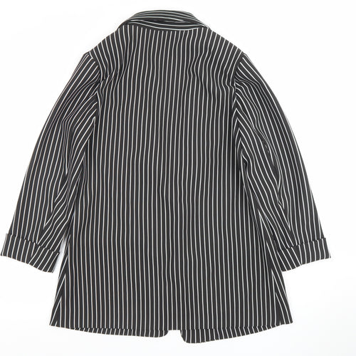 New Look Women's Black Pinstripe Blazer Jacket UK 10