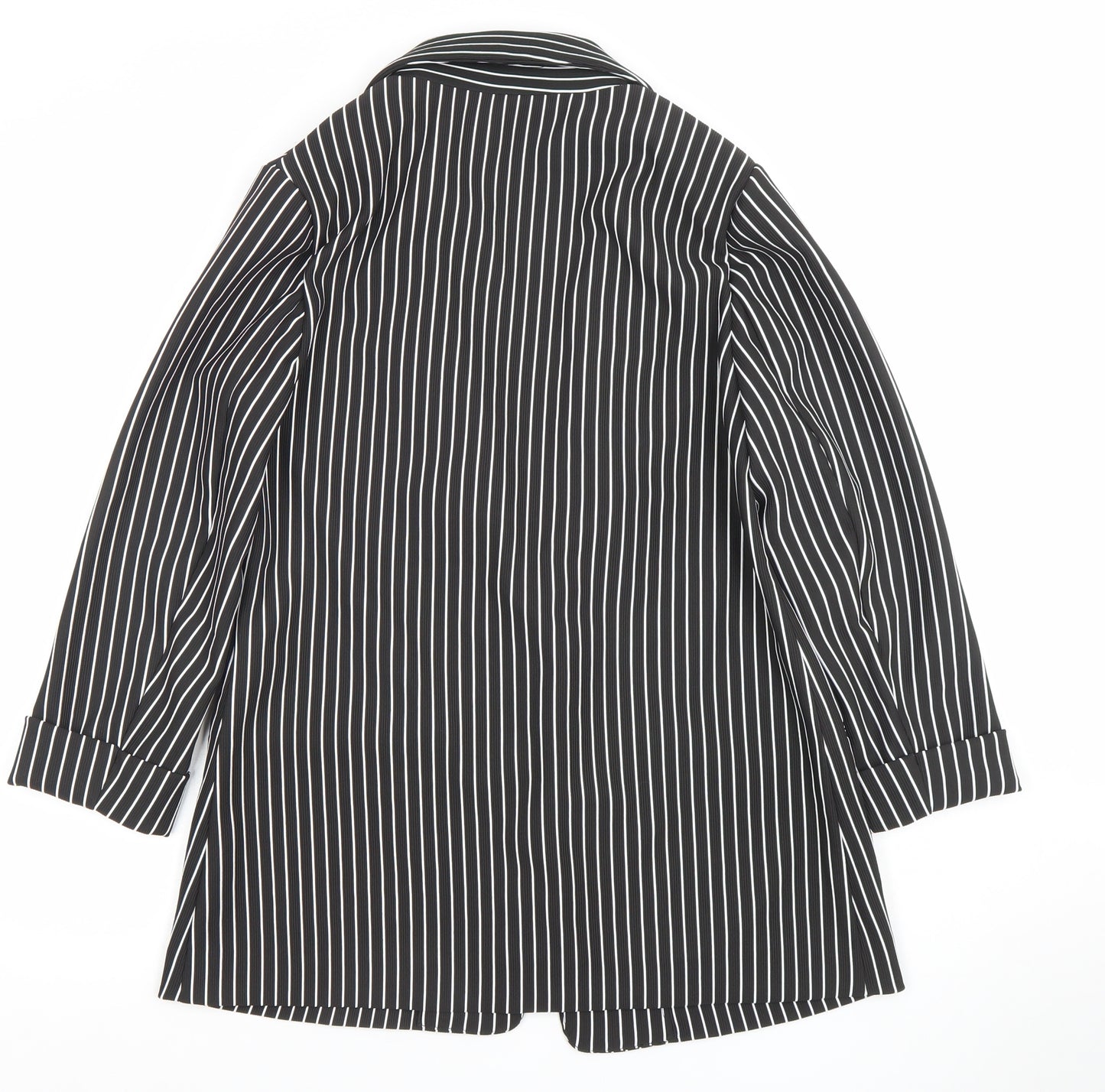 New Look Women's Black Pinstripe Blazer Jacket UK 10
