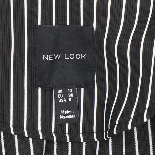 New Look Women's Black Pinstripe Blazer Jacket UK 10