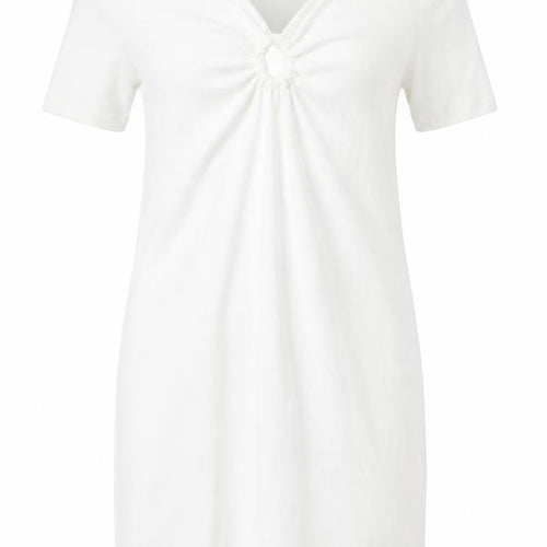 Primark Women’s White Bodycon Ruched Short Sleeve Dress Size 8