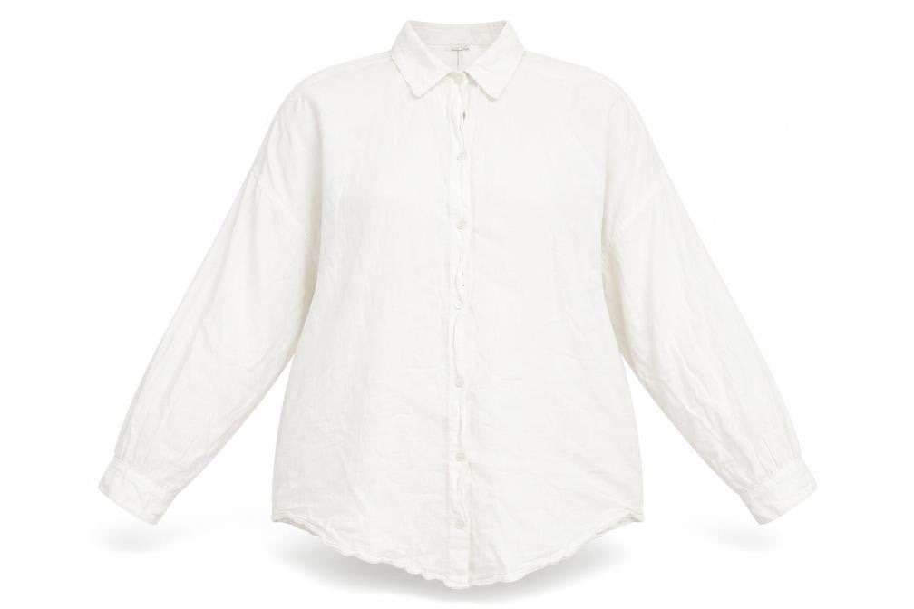 ASOS Women’s White Cotton Button-Up Long Sleeve Shirt Size 8