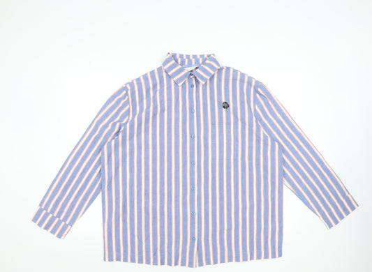 Marks and Spencer Women’s Multicoloured Cotton Striped Nightshirt UK 12