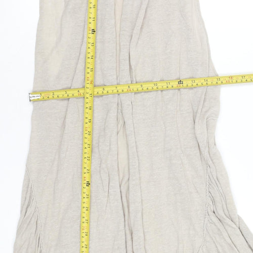 Mint Velvet Women’s Beige Linen Sleeveless Open Vest Size 10