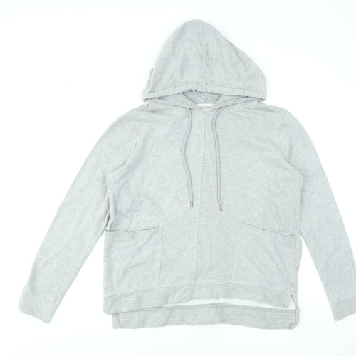 FatFace Women’s Grey Hooded Pullover Hoodie UK 10 Cotton Blend Loungewear