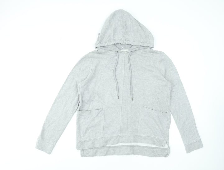 FatFace Women’s Grey Hooded Pullover Hoodie UK 10 Cotton Blend Loungewear