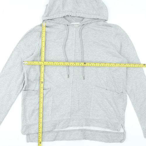 FatFace Women’s Grey Hooded Pullover Hoodie UK 10 Cotton Blend Loungewear