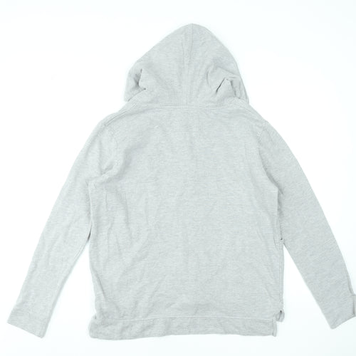 FatFace Women’s Grey Hooded Pullover Hoodie UK 10 Cotton Blend Loungewear