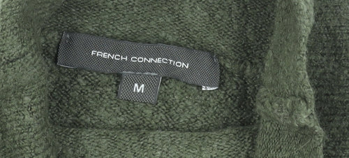 French Connection Women’s Khaki High Neck Wool Blend Jumper Size M