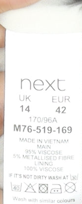 Next Womens Multicoloured Strapless Wide Leg Jumpsuit Size 14 Viscose Blend