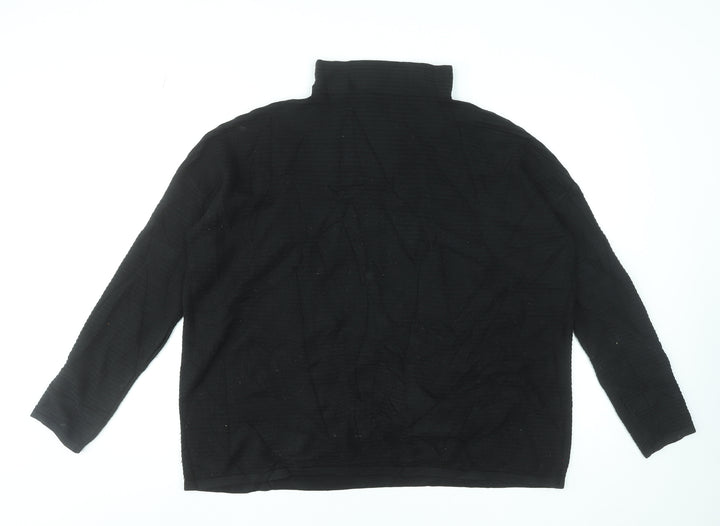French Connection Womens Black Roll Neck Knit Jumper Size M