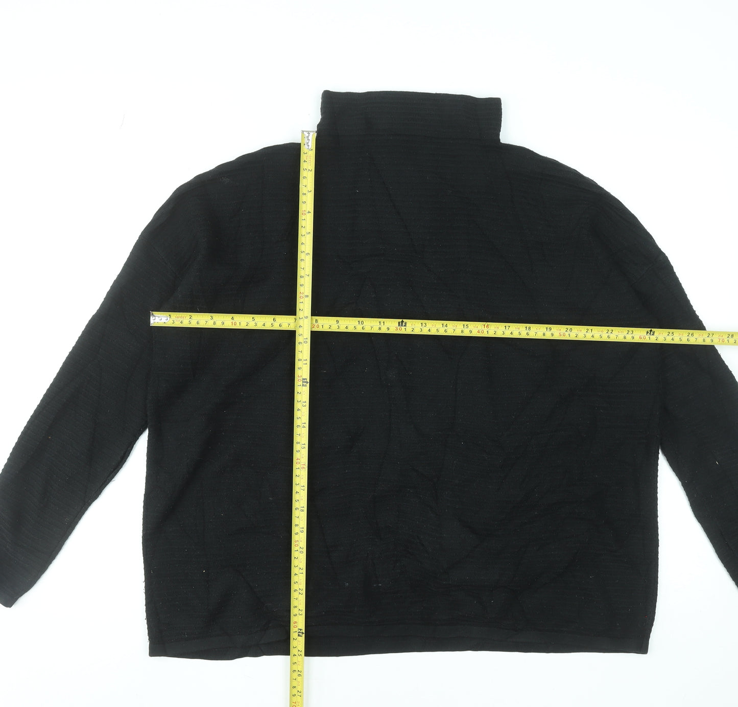 French Connection Womens Black Roll Neck Knit Jumper Size M