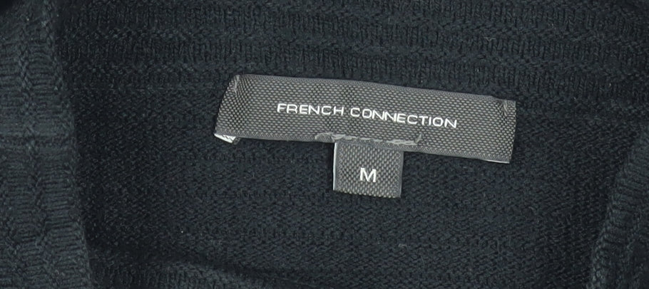 French Connection Womens Black Roll Neck Knit Jumper Size M