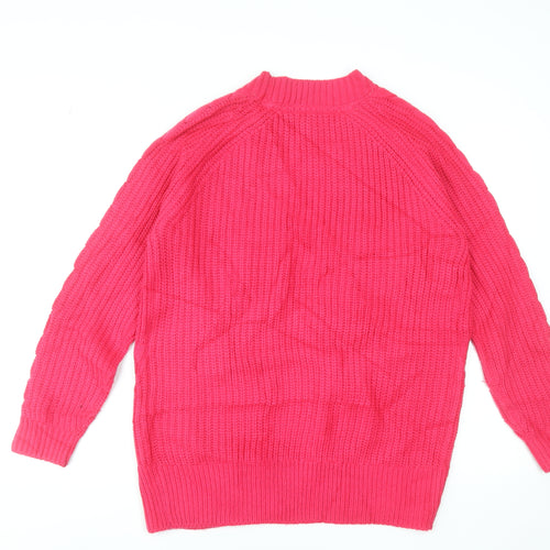 U.S. Polo Assn. Women's Pink Cable-Knit Cardigan Size 10