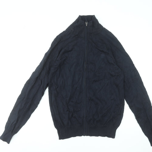 Timberland Men's Black Full Zip Cotton Jumper Regular Fit S