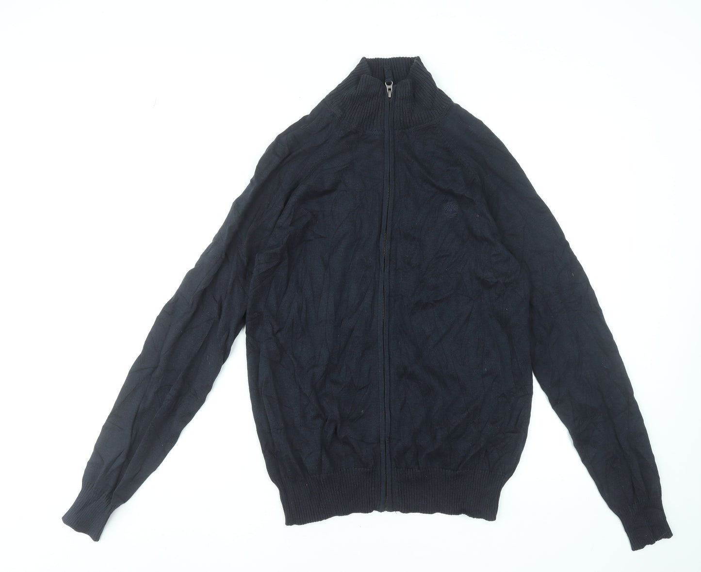 Timberland Men's Black Full Zip Cotton Jumper Regular Fit S