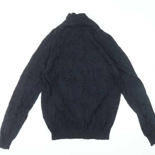 Timberland Men's Black Full Zip Cotton Jumper Regular Fit S