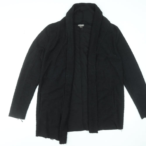 H&M Divided Women’s Black Cotton Blend Mid-Length Coatigan Size 12