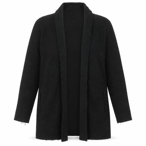 H&M Divided Women’s Black Cotton Blend Mid-Length Coatigan Size 12