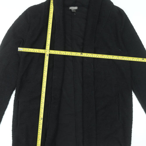 H&M Divided Women’s Black Cotton Blend Mid-Length Coatigan Size 12