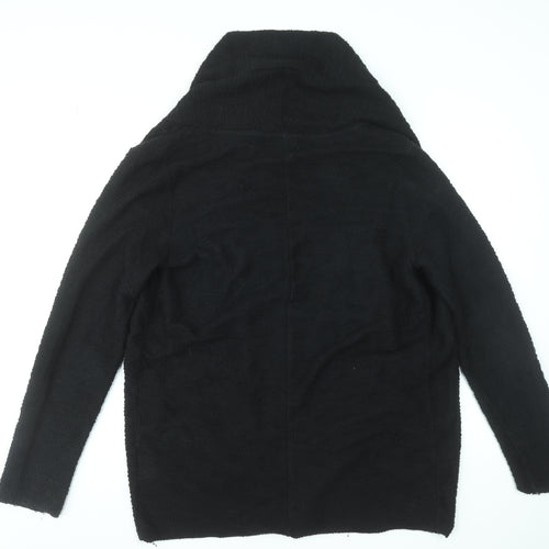 H&M Divided Women’s Black Cotton Blend Mid-Length Coatigan Size 12