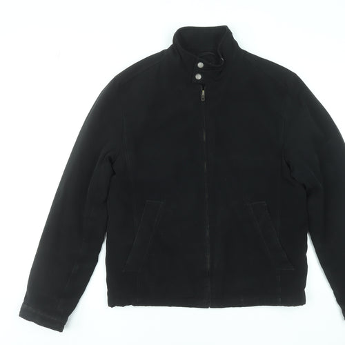 Next Men's Black Small Biker Jacket with Zip Pockets