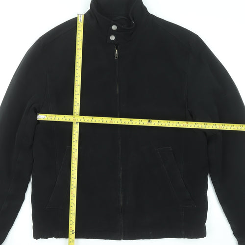 Next Men's Black Small Biker Jacket with Zip Pockets