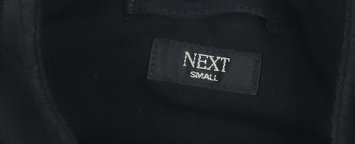 Next Men's Black Small Biker Jacket with Zip Pockets